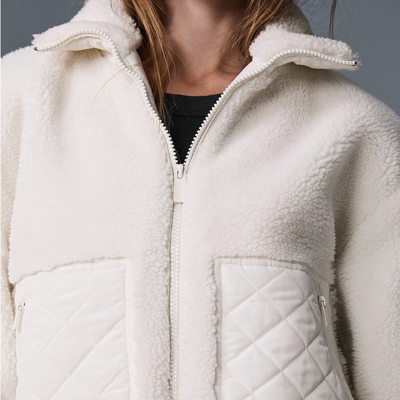 ALO Yoga Cream Teddy Jacket - Picture 3 of 10